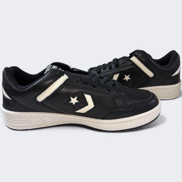 Converse Weapon Low Black Vintage White Sneakers Mens Size 9.5 A11572C - Picture 6 of 12